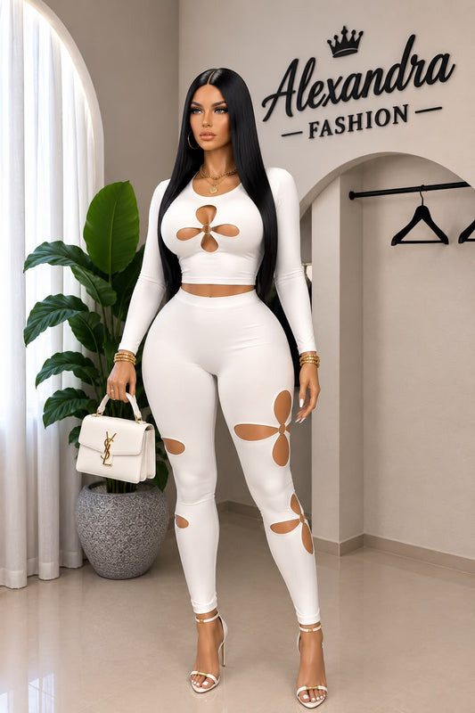 Conjunto sexy blanco Talla S-M-L